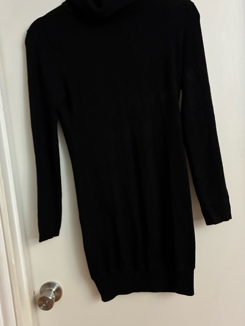 Bisou Bisou Black Cowl Neck Sweater Dress